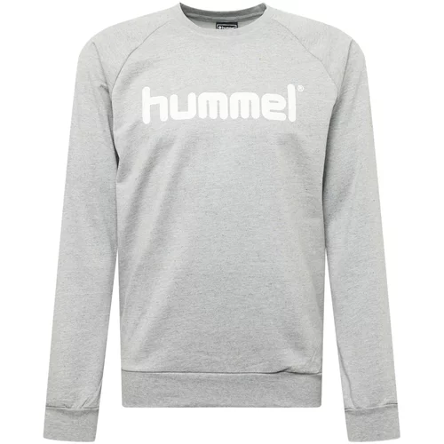 Hummel Sportska sweater majica siva melange / bijela