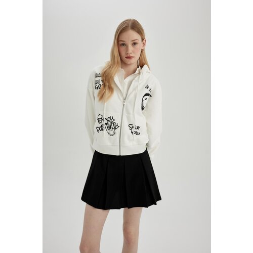 Defacto Cool Smileyworld Oversize Fit Zippered Sweatshirt Slike