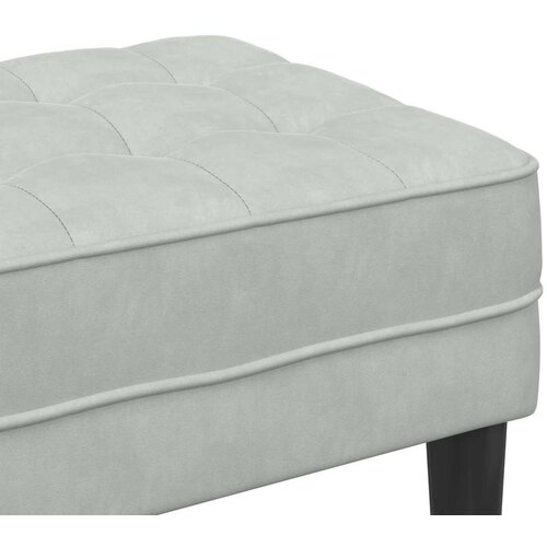  Klupa s jastukom Svijetlo siva 113 x 57 x 39 cm Bar&amp;scaron;un Slike
