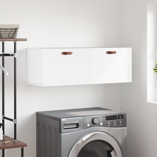 The Living Store Stenska omarica bela 100x36,5x35 cm inženirski les - Stenska Omarica, (21429951) Slike