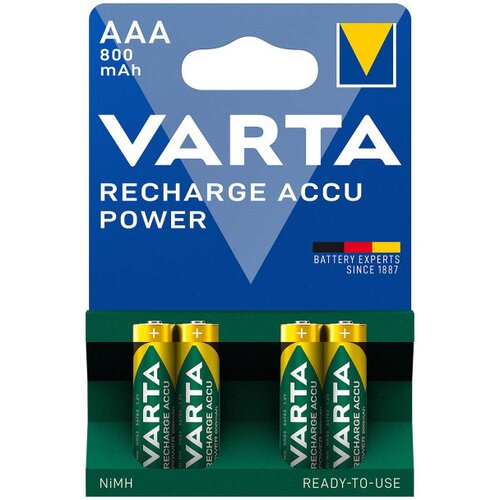  Varta AAA Accu Power 1/4 1.2V 800mAh Ni-MH punjiva baterija pakovanje 4 kom Slike