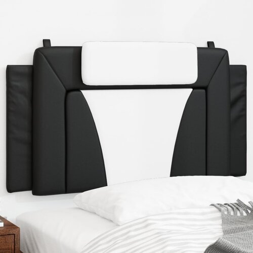 VidaXL Jastuk za uzglavlje crno-bijeli 100 cm od umjetne kože Slike