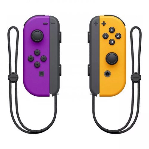 Nintendo switch joy-con pair neon purple/neon orange Slike