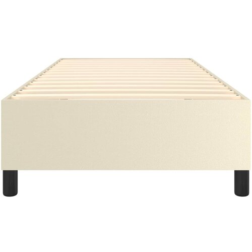  Okvir za krevet s oprugom krem 90x200 cm od umjetne kože Slike