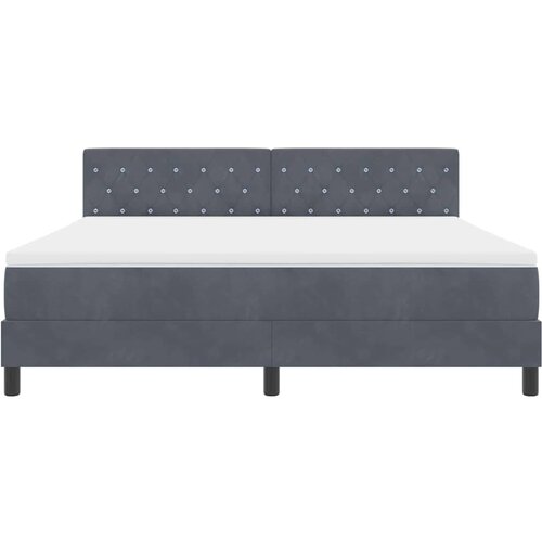  LED Box Spring Krevet s madracem Tamno siva 180 x 200 cm Bar&amp;scaron;un Slike