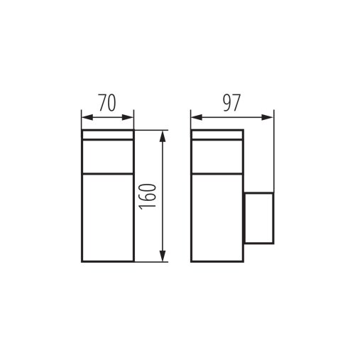 Kanlux 38761 - Spolja&amp;scaron;nja zidna lampa sa utičnicom DASTEN 1xG9/11W/230V IP44 antracit Slike