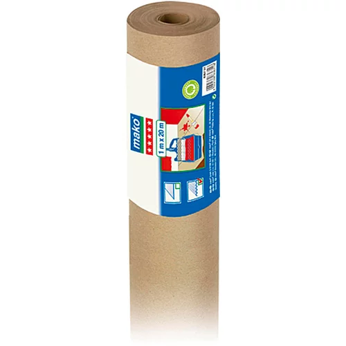 MAKO krepiran papir za zaščito površin med pleskanjem (110 g/m², 20 m x 1 m, rola)