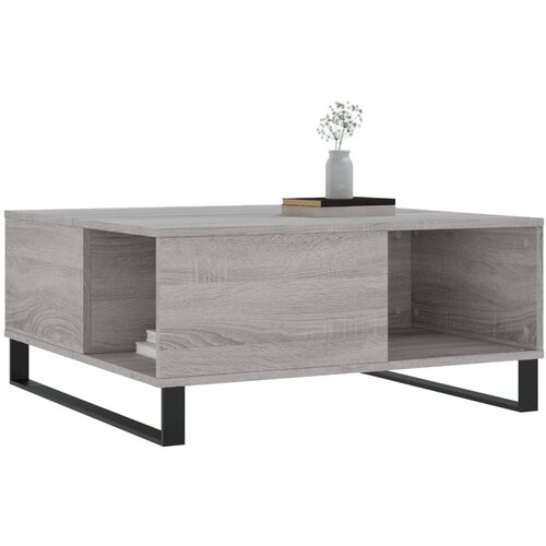  Stolić za kavu boja sivog hrasta 80x80x36,5cm konstruirano drvo Slike