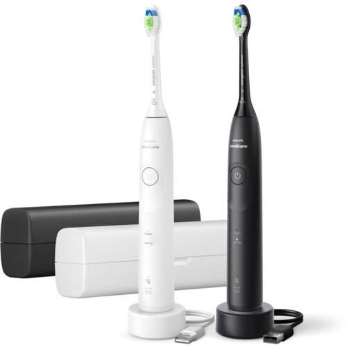 Philips Sonicare 5500 HX7119/01 sonična električna zobna ščetka, 2 telesisonična električna zobna ščetka, 2 telesi Black&White 1 kos Cene