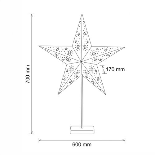 Brilagi LED Božićna dekoracija LED/3xAA 70x60 cm zvezda Slike