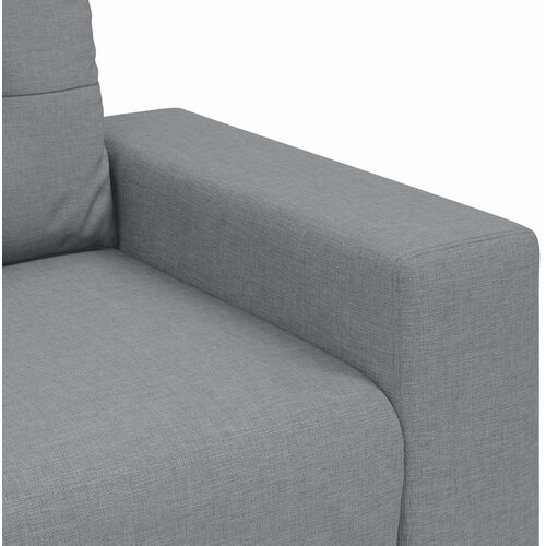  Dvodijelni set sofa s jastucima, svijetlo siva tkanina Slike