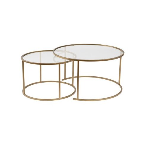 Hanah home Klub sto-set Aurum, 80x80x43cm, 2 komada, Zlatne boje Slike