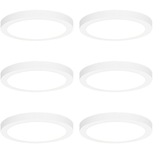QAZQA Komplet 6 Vgradni ali nadometni reflektor bel 22 cm vključno z LED 3 stopnjami zatemnitev v toplo - Trans Cene