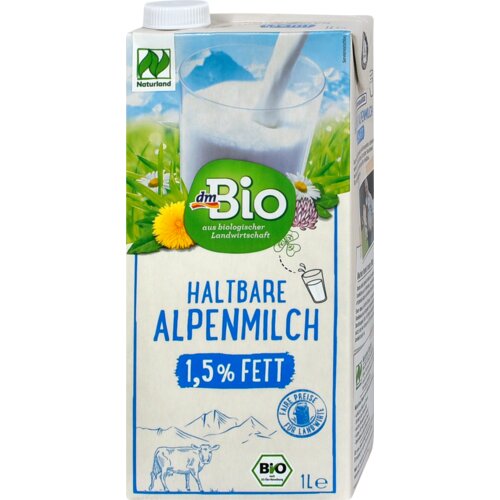 dmBio Dugotrajno alpsko organsko mleko - 1,5% mlečne masti 1 l Cene