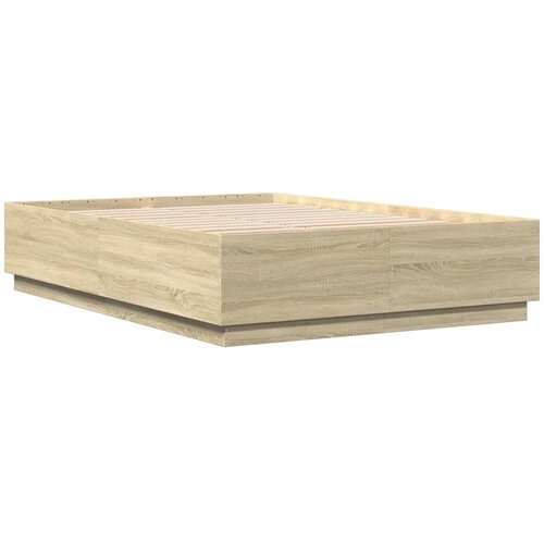  Okvir za krevet boja hrasta 140 x 200 cm konstruirano drvo Slike