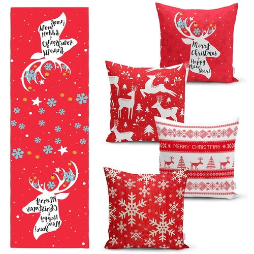 Minimalist Cushion Covers set od 4 božićne jastučnice i gazi&amp;scaron;ta na stolu minimalističke jastučnice joy Slike