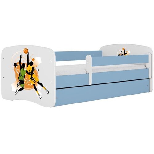 HAPPYKIDS Dječji krevet Dreamy košarka 180x80 sa madracem s ladicom Plava Cene
