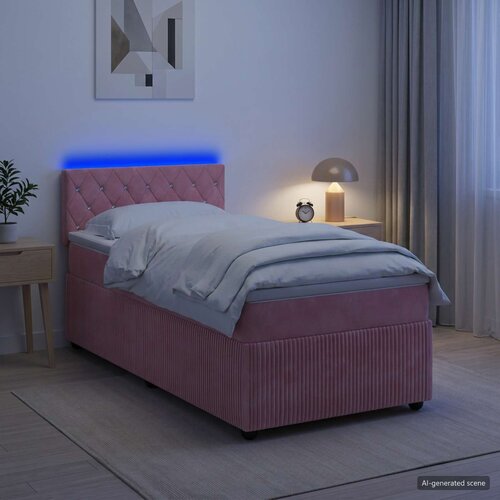  Boxspring krevet s madracem Ružičasta 80 x 200 cm Baršun Cene