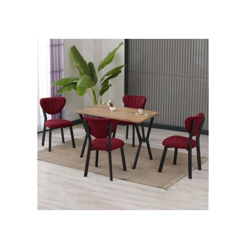 Hanah home Trpezarijski sto i stolice Elma , Bordo-krem Cijene