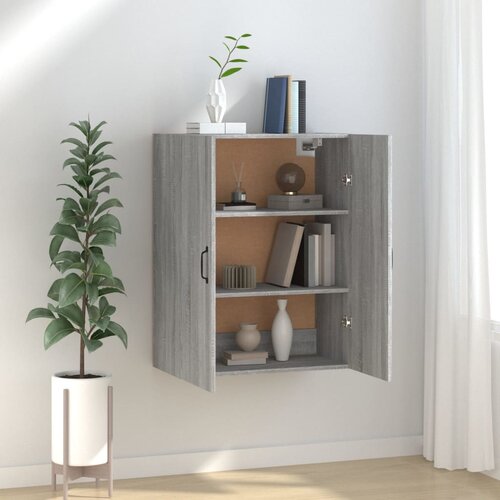 VidaXL viseći ormarić sivi hrast 69,5x34x90 cm od konstruiranog drva Slike