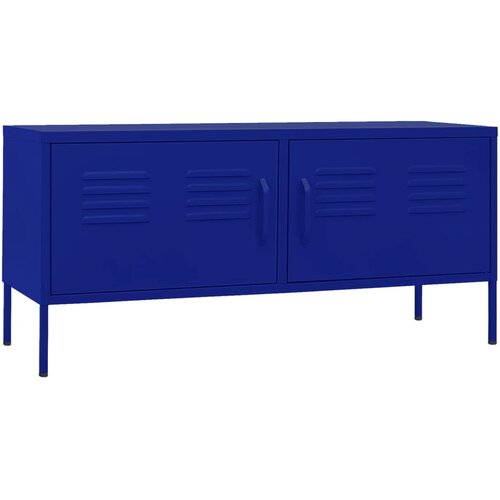 Maison Chic TV omarica - TV stojalo - Televizijska omarica mornarsko modra 105x35x50 cm jeklo, (21699134) Slike