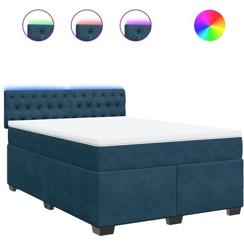  box spring s madracem plavi 160 x 200 cm bar&amp;scaron;unasti Slike