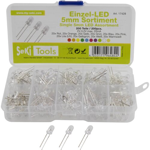 Seki Set LED dioda 200 komada 5mm u bojama Cene