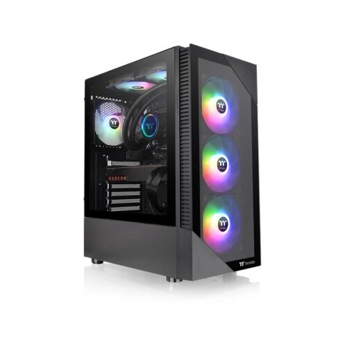 Thermaltake View 200 TG ARGB Mid tower, Tempered glass, 3x 120mm ARGB Lite fan Slike