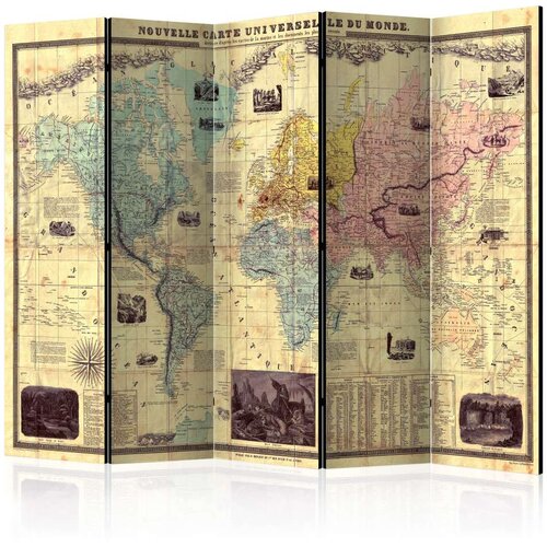  Paravan u 5 dijelova - Nouvelle Carte Du Monde [Room Dividers] 225x172 Cijene