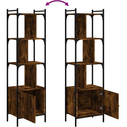  Regal za knjige s vratima boja hrasta 44,5x30x154,5 cm drveni Slike