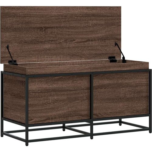 VidaXL Kutija za pohranu s poklopcem 100x40x51,5 cm konstruirano drvo Slike