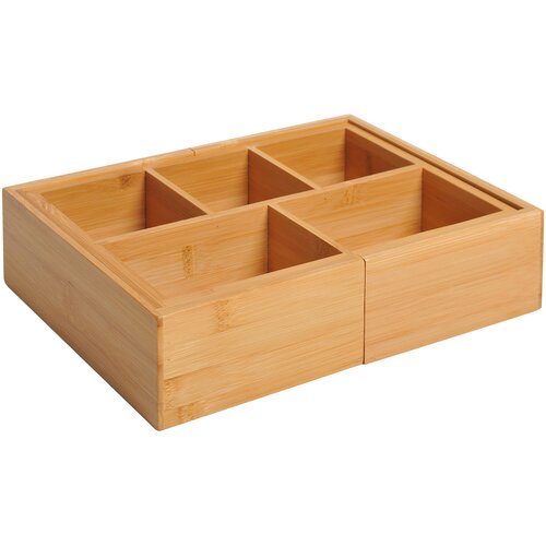 HOMCOM &scaron;katla za shranjevanje bambus 24,6D x 17,6&Scaron; x 7V cm naravno, (5000242441) Cene