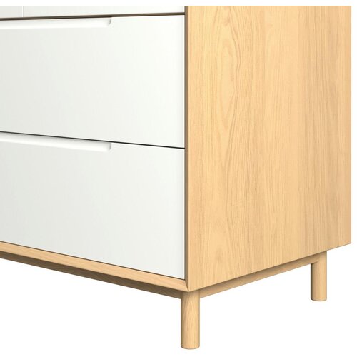 Bessagi Home Omara Za Oblačila Marlo, Bela, Barve Hrasta, &amp;Scaron;. 100cm Slike