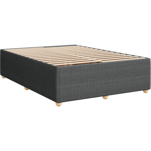 VidaXL Okvir kreveta bez madraca tamnosivi 140 x 200 cm od tkanine Slike