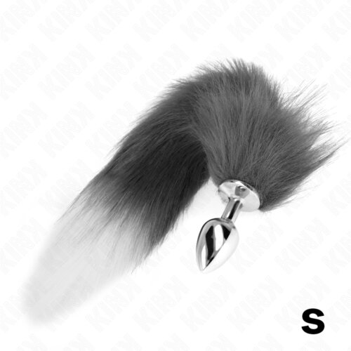 Kink Analni Čep With Tail Grey/white (s) Cene