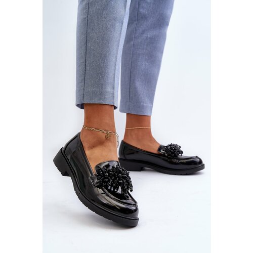 Kesi Women's patent leather loafers S.Barski black Slike