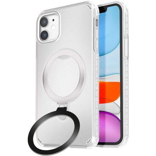 AVIZAR MagSafe ohišje za iPhone 11 Odporno na udarce z zložljivim stojalom, Bela, (5000010575) Cene