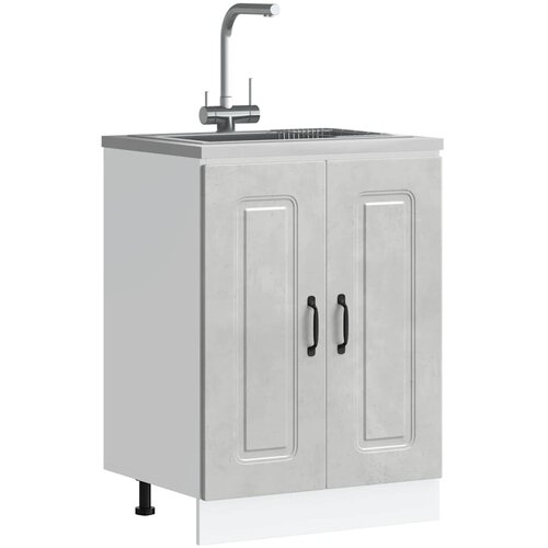 vidaXL Osnovna omarica za umivalnik Kalmar betonsko siv 60x46x81,5 cm Cene
