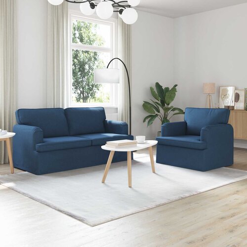  Set sofe 2 pcs Plava 162 x 80 x 85 cm tkanina Cene