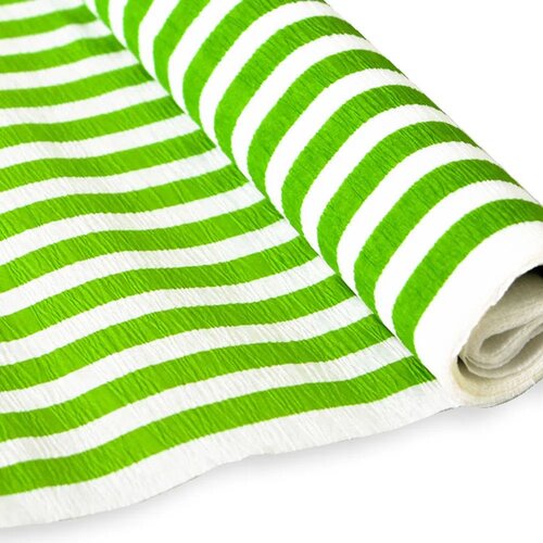Junior jolly stripes crepe paper, krep papir, 50 x 200cm, odaberite nijansu bela-zelena Cene