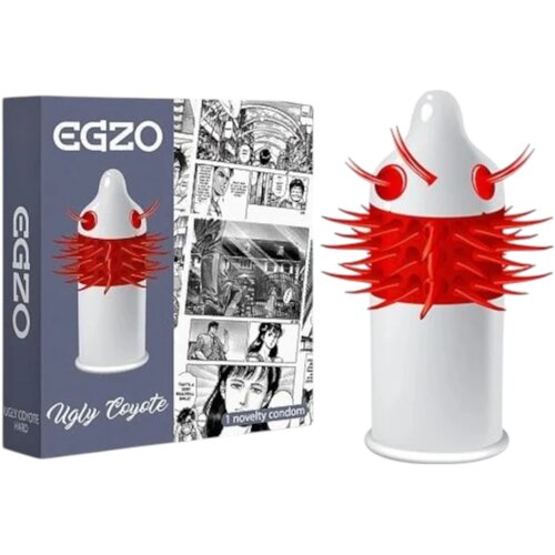 Egzo Ugly Coyote – dolgi kondom s konicami (1 kos) Cene