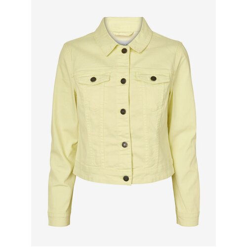 Noisy May Light yellow denim jacket Debra - Women Slike