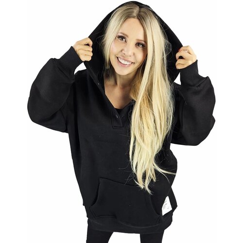 Pri Warm, smooth oversize hooded sweatshirt JANET Cene