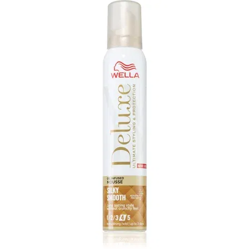 Wella Deluxe Silky Smooth pjena za kosu s hranjivim učinkom 200 ml