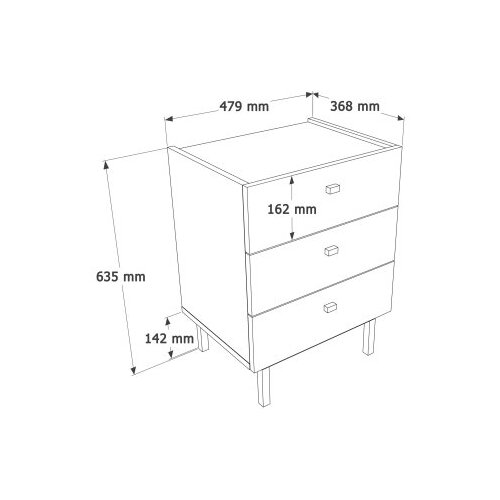 Hanah home Noćni stočić Luke LK2 CS Slike
