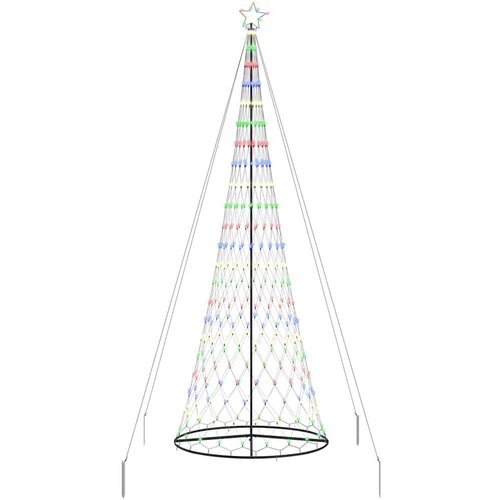 VidaXL LED božićno drvce &amp;Scaron;areni 138.5 x 138.5 x 399 cm Metal Slike