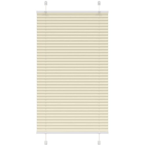 VidaXL Plisirana roleta krem 75x100 cm &amp;scaron;irina tkanine 74,4 cm Slike