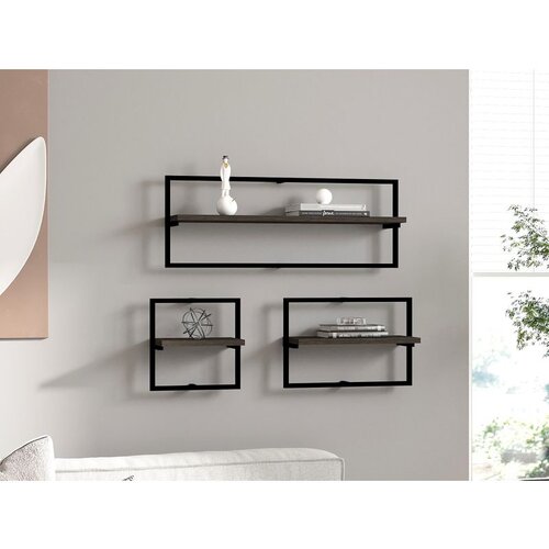 Hanah home Yeso - Anthracite Anthracite Wall Shelf Cene