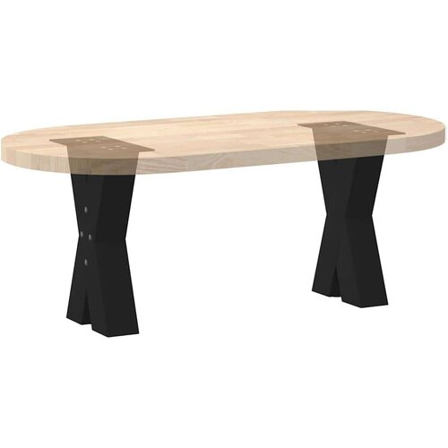  Noge za stolić u obliku slova X 2 kom crne 28x(42-43) cm čelik Slike