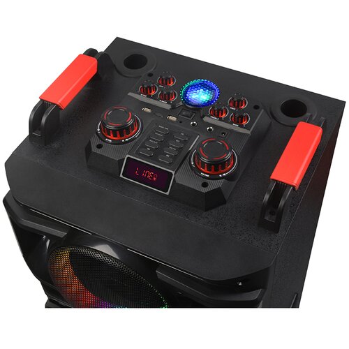  Zvučnik Bluetooth NDR-1526 100W 2x15 sa dva mikrofona crni Slike